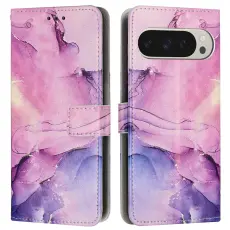 Google Pixel 10 Pro XL / 9 Pro XL Fodral Marmor Lila