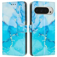 Google Pixel 10 Pro XL / 9 Pro XL Fodral Marmor Blå / Grön