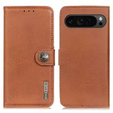 KHAZNEH Google Pixel 10 Pro XL/ 9 Pro XL Fodral Läder Brun