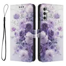 Samsung Galaxy A17 / A16 / A26 Fodral Med Tryck Lila Rosor