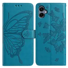 Samsung Galaxy A07 Fodral Med Fjäril Tryck Blå