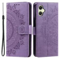 Samsung Galaxy A07 Fodral Mandala Läder Lila
