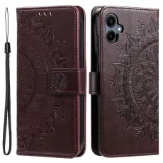 Samsung Galaxy A07 Fodral Mandala Läder Brun