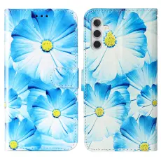 Samsung Galaxy S25 FE Fodral Med Tryck Blå Blommor