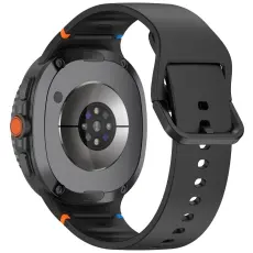 Galaxy Watch 8 46/44/40 mm Klockarmband Silkon Svart