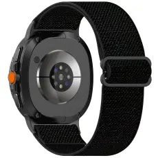 Galaxy Watch 8 46/44/40 mm Armband Justerbart Nylon Svart