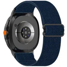 Galaxy Watch 8 46/44/40 mm Armband Justerbart Nylon Mörk Blå