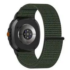Galaxy Watch 8 46/44/40 mm Armband Nylon Loop Militär Grön