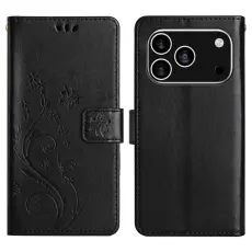 iPhone 17 Pro Fodral Med Blommigt Tryck Svart