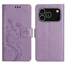 iPhone 17 Pro Fodral Med Blommigt Tryck Lila