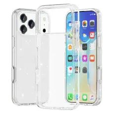 iPhone 17 Pro Skal Hybrid Glitter Vit