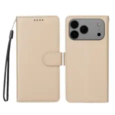 iPhone 17 Pro Max Fodral RFID Läder Beige