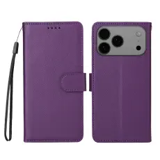 iPhone 17 Pro Max Fodral RFID Läder Lila