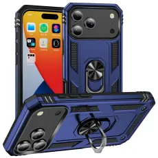 iPhone 17 Pro Max Skal Shockproof Hybrid Ring Bl&aring;