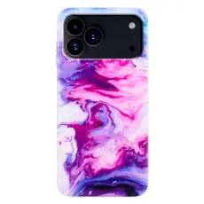iPhone 17 Pro Max Skal Marmor TPU Rosa / Lila