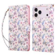 iPhone 17 Pro Max Fodral RFID L&auml;der Fj&auml;rilar / Blommor