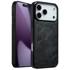 LC.IMEEKE iPhone 17 Pro Max Skal MagSafe L&auml;der Svart