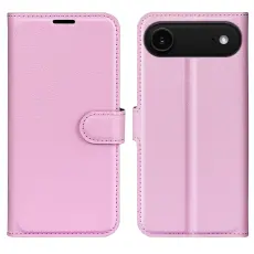 iPhone Air Fodral Litchi L&auml;der Ljus Rosa
