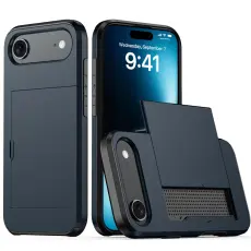 iPhone Air Skal Hybrid Med Kortfack Blå