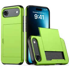 iPhone Air Skal Hybrid Med Kortfack Grön