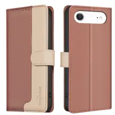 BINFEN iPhone Air Fodral RFID Splicing Color Brun