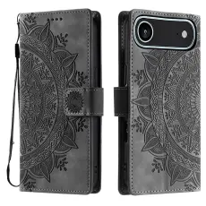 iPhone Air Fodral Mandala Läder Grå