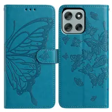 Motorola Moto G56 5G Fodral Fj&auml;ril Tryck Bl&aring;