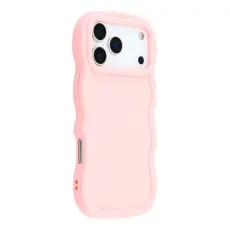 iPhone 17 Pro Mobilskal Wavy Ljus Rosa