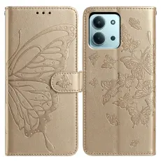 Xiaomi Redmi 15C Fodral Fjäril Tryck Guld