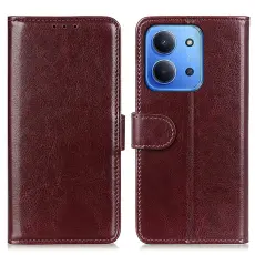 Xiaomi Redmi 15C Fodral Crazy Horse Läder Brun