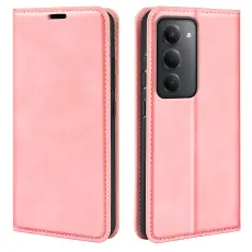 Xiaomi Redmi 15 Fodral Skin Touch L&auml;der Rosa