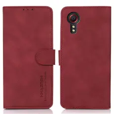 KHAZNEH Samsung Galaxy Xcover 7 Fodral Läder Röd