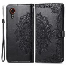 Samsung Galaxy Xcover 7 Fodral Mandala Läder Svart
