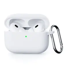AirPods Pro 3 Skal Med Karbinhake Silikon Vit