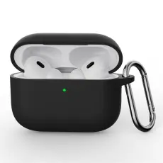 AirPods Pro 3 Skal Med Karbinhake Silikon Svart