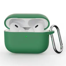 AirPods Pro 3 Skal Med Karbinhake Silikon Grön