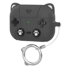 AirPods Pro 3 Skal Silikon Med Nyckelring Katt Grå