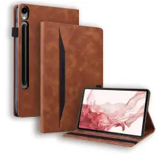 Galaxy Tab S11/S10 Lite/S10 FE/S9/S9 FE/S8/S7 Fodral Läder Brun