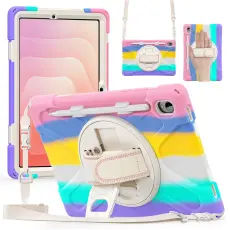 Samsung Galaxy Tab S11 Skal Shockproof Hybrid Kickstand Rainbow