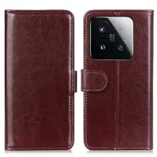 Xiaomi 15T Fodral Crazy Horse L&auml;der Brun