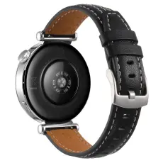 Klockarmband 18 mm Äkta Läder Svart