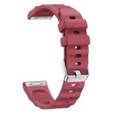 Klockarmband 18 mm Quick Release Wave Silikon Vinröd