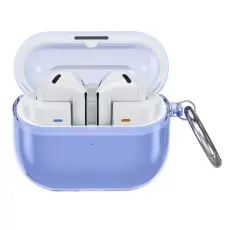 Samsung Galaxy Buds 3/3 Pro Skal Karbinhake TPU Lila