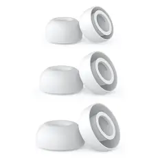 AHASTYLE 3-PACK AirPods Pro 3 &Ouml;ronpluggar Silikon Vit