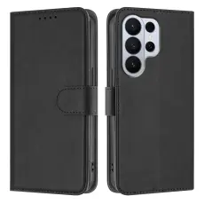 Samsung Galaxy S26 Ultra Fodral Solid L&auml;der Svart