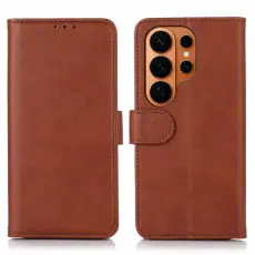 Samsung Galaxy S26 Ultra Fodral L&auml;der Brun