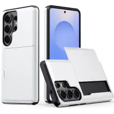 Samsung Galaxy S26 Ultra Skal Hybrid Med Kortfack Vit
