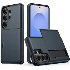 Samsung Galaxy S26 Ultra Skal Hybrid Med Kortfack Bl&aring;