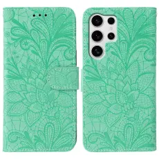 Samsung Galaxy S26 Ultra Fodral Med Blommigt Tryck Gr&ouml;n