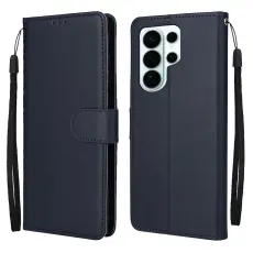 Samsung Galaxy S26 Ultra Fodral L&auml;der Bl&aring;